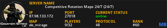      Competitive Rotation Maps 24/7 (24/7)