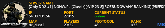 [Only DD2 #1] NGNW.PL [Classic][sVIP 23-8][ROZBUDOWANY RANKING][PREFIXY RANGI][FREE VIP STEAM][Skiny ASYSTY][MEDALE KONKURSY]