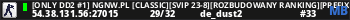 [Only DD2 #1] NGNW.PL [Classic][sVIP 23-8][ROZBUDOWANY RANKING][PREFIXY RANGI][FREE VIP STEAM][Skiny ASYSTY][MEDALE KONKURSY]