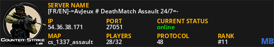 [FR/EN]-=AvJeux # DeathMatch Assault 24/7=-