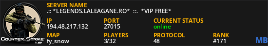 .:: *LEGENDS.LALEAGANE.RO* ::. *VIP FREE*
