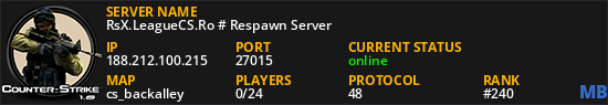 RsX.LeagueCS.Ro # Respawn Server