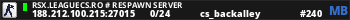 RsX.LeagueCS.Ro # Respawn Server