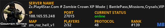 Zc.Play4Star.Com # Zombie Crown XP Mode | BattlePass,Missions,Crysals,VIP FREE