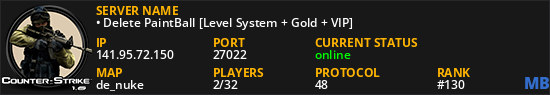 • Delete PaintBall [Level System + Gold + VIP]