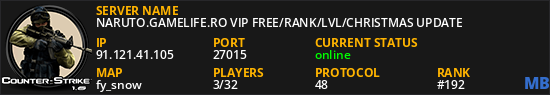 NARUTO.GAMELIFE.RO VIP FREE/RANK/LVL/CHRISTMAS UPDATE