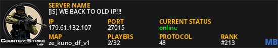 [IS] WE BACK TO OLD IP!!!