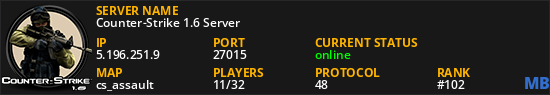 Counter-Strike 1.6 Server