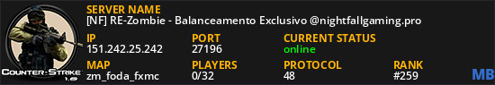 [NF] RE-Zombie - Balanceamento Exclusivo @nightfallgaming.pro